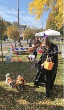 This is the Pumpkin White Witch who turned pumpkins into puppies during Monroe Free Library's Spooky Pooches Howl-O-Ween extravaganza.