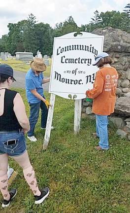 The Monroe United Methodist Church, working in conjunction with the Town of Monroe, is seeking volunteers to assist with the cleanup of the Community Cemetery of Monroe on Saturday, July 11. Provided photo.