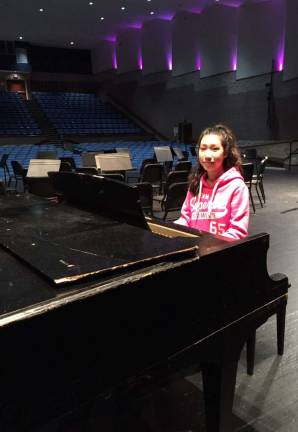Photos provided by th Monroe-Woodbury School District Pianist Emily Wang is one of 15 Monroe-Woodbury High School students named to the New York State School Music Association's 2018 All-State musicians.