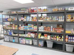 The shelves are stocked are the Highland Mills Food Pantry with just some of the goods that will be given out to those in need during this year's holidays. The Pantry operates year-round and serves dozens of families each week.
