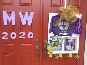 Joe Guyt shared this image of his front door in Central Valley. Trying to provide some normalcy for my Monroe-Woodbury High School senior daughter, Quinn Guyt. The class of 2020 needs cheering on as their end of high school draws near and they're social distancing at home.