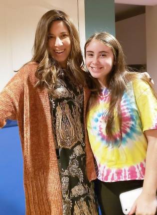 Chana Burston, who co-directs Chabad of Orange County, is proud of Chabad’s CTeen group who gathered to create fleece blankets for the needy at Chabad of Orange County’s CTeen event. She is pictured with Samantha Hamel, a sophomore at Monroe-Woodbury High School.