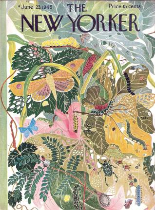 The designer Ilonka Karasz created 186 covers for the New Yorker magazine over five decades, from 1925, shortly after the magazine first started publication, until her last cover in 1973. That was the second most of any artist in the magazine's history.