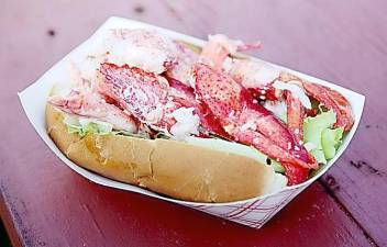 The Cousins Maine Lobster Food Truck returns Saturday, Feb. 13, from 11 a.m. to 4 p.m., to the Monroe Town Hall parking lot at 1465 Orange Turnpike. The Cousins feature two types of “Lobstah” roll, one chilled lobster with a little mayonnaise and the other warm with clarified butter.