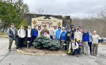 The troop spent a night camping at GNYC Camp Alpine in NJ.