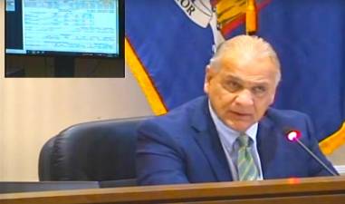 Monroe Town Supervisor Tony Cardone discusses the budget and tax cap during the Nov. 20 town board meeting.