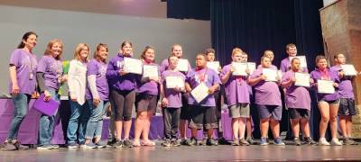 District students who participated in the Special Olympic receive commendations during the June 14, 2023 school board meeting.