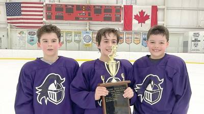 On March 29, the Monroe-Woodbury Junior Crusaders took first place in the Skylands Youth League Middle School Upper Division championship.