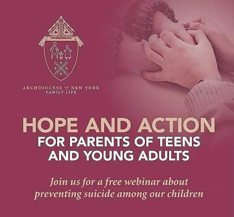 Archdiocese of New York will host a suicide prevention webinar on Wednesday, Nov. 3