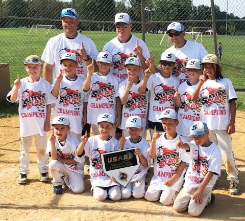 Photo provided by Rich MondaOC Smash 8U Champions of USABL Summer Slam Tournament: In the back are Coach Mackenzie, Coach VanEtten and Coach Harawitz; in the middle row, from left to right, are Chris Grote, Kellen VanEtten, Ford Hayes, Nick MacKenzie, Kyle Lascano, Andrew Llewelyn and Michael Monda; and in front: Mason Malgieri, Jackson Frambach, Luke Harawitz, Hunter Leale and Rocco Fazio.