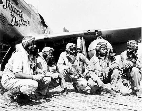 The Tuskegee Airmen were founded in 1940 when President Franklin Delano Roosevelt ordered the Army Air Corps to form an African American flying unit. The unit was based at the Tuskegee Institute in Alabama and went on to become a highly decorated squadron. Photo source: The Encyclopedia of Alabama.