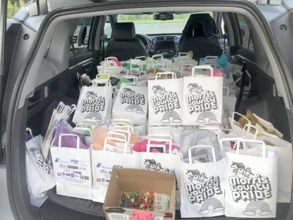 Morris County PRIDE goody bags for each car (Photo provided by Simone Kraus)