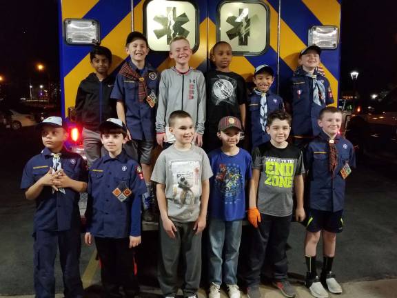 Cub Scout Pack 240 visits ambulance corps