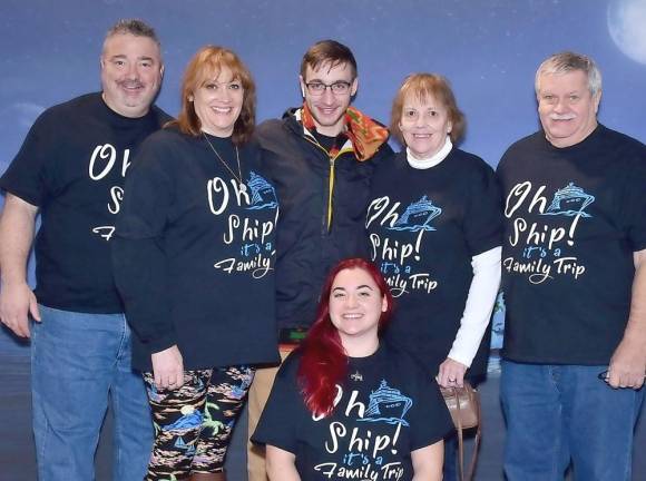 The Mosher family being honored by the Ronald McDonald House of the greater Hudson Valley includes, from left, Mark, Lori, Michael and Taylor (in front). Lori's parents Mary and Gary Beirman, from Carthage, N.Y., also contribute to Riley's Parade bags.