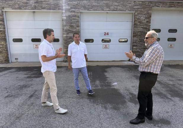 State Sen. James Skoufis joined Village of Woodbury Mayor Andrew Giacomazza and Town of Woodbury Supervisor Thomas Burke this week to celebrate the long-awaited rehabilitation of the Central Valley Fire House. Provided photo.