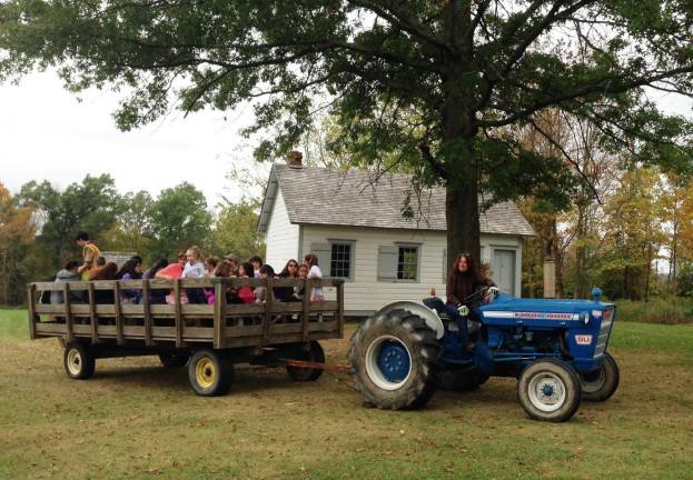 Start your family friendly afternoon with a hay ride through the beautiful grounds of Hill Hold Historic Homestead to the “Pumpkin Patch” where Mrs. Scarecrow will help children pick out the best pumpkin to paint and take home.