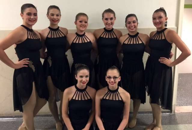 Provided photos Juliet Hennessy, left, Megan Casey, Maura Lennon, Danielle Fischbein, Kaylee Sperling, Kelly Teel with Adelia Salerno and Lily Cohen who are sitting, representing the Terpsichore Senior Company troupe.