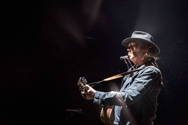 Neil Young performs at Bethel Woods Center for the Arts on July 18. Photo provided by Bethel Woods Center for the Arts.