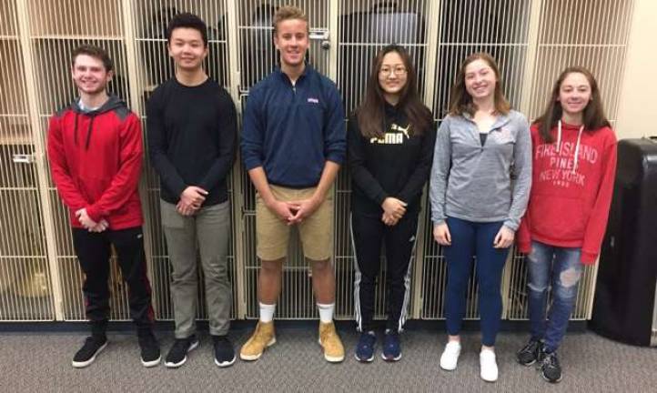Monroe-Woodbury High School students named to the New York State School Music Association's 2018 All-State Band: Hayden Abrahams, Victor Yang, Christian Johnson, Yena Lee, Tessa Lytle and Emily Schacher.