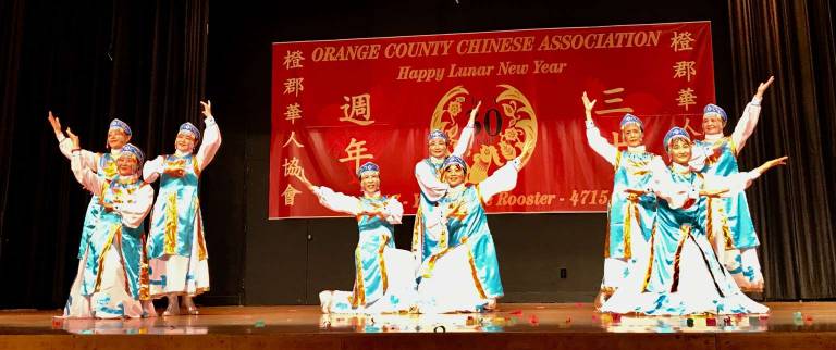 Provided photo The Orange County Chinese Association will ring in the 2018 Chinese New Year with a celebration on Saturday, Feb. 10, at the Monroe-Woodbury Middle School. Pictured are entertainers from last year's Chinese New Year festivities.