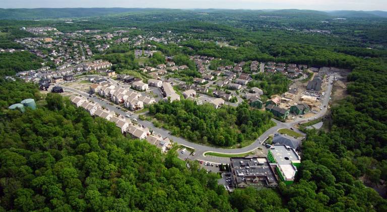 Aerial photo of the Village of Kiryas Joel by Parker Gyokeres, Multirotor UAV Builder/Pilot/Photojournalist and owner of Propellerheads Aerial Photography LLC. Additional photographs will appear in an upcoming edition of The Photo News.