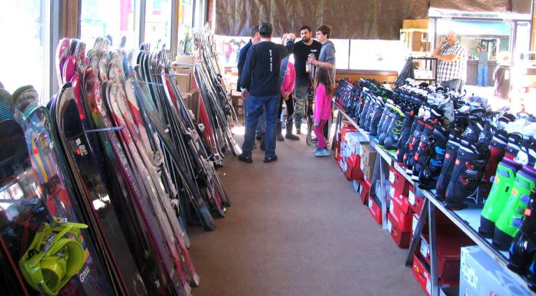 This is a file photo by Roger Gavan of the previous annual Mount Peter Swap and Sale. The sale on new merchandise is run by consultants from Ski Barn, who will fill Mount Peter's Sunrise Lodge with equipment, clothing and accessories.