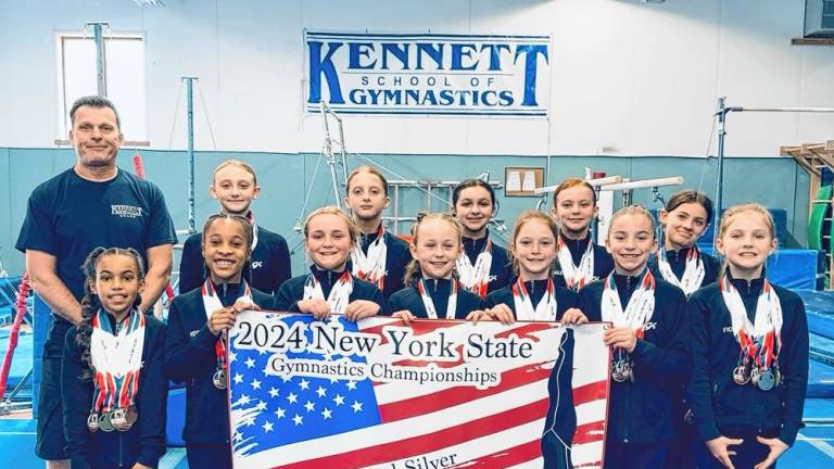 The Kennett School of Gymnastics Xcel Silver Team took first place.