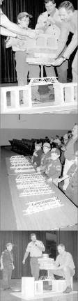Cub scouts test their bridge-building abilities