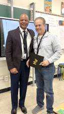 Superintendent Tracy Norman with William Graziano.