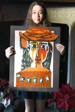 Dani Kashevaroff, a student at Tuxedo Park School, was recently awarded the Silver Key by the Hudson Valley Scholastic Arts Awards. Her artwork was inspired by Picasso’s 1962 painting Woman in a Hat with Pom Poms and a Printed Blouse.