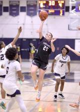 Leah Sheerin (#25) scored 20 against Newburgh, including four 3-point shots.