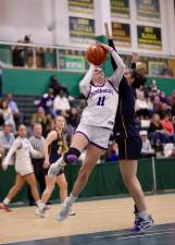 Monroe-Woodbury’s Olivia Shippee’s inspirational play helped the Monroe-Woodbury Crusaders win their first Section IX Class AA Girls Basketball title in three years.