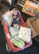 Here is Riley Mosher helping with the delivery to the Ronald McDonald House in October 2018.