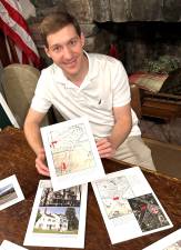 Alex Prizgintas, President of the Woodbury Historical Society and Town of Woodbury and Tuxedo Historian, shares early maps and pictures of Revolutionary-War sites in the Town of Woodbury.
