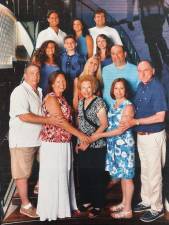 Roberta, center, surrounded by her family: Glenn, Sandy, Katie, Charles, Johnny, Faith, Joey, Jackie, Jeff, Karen, Ron, and Mindy Gross.