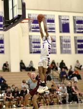 Kristopher Bjaelker brought the fans to their feet with this dunk in the first half against Kingston.
