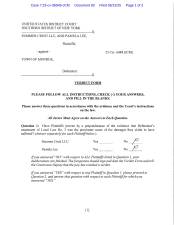 Town not liable for damages