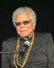 Maya Angelou, American poet, memoirist, and civil rights activist, in 2013 (York College/Wikipedia Commons)