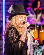 Immerse yourself in the captivating tunes of Gypsy featuring American Treasure at Blue Arrow Farm on Sunday, Sept. 17. Gypsy pays homage to Stevie Nicks’ solo and Fleetwood Mac recordings with uncanny accuracy. This photo of Diane Lutz of Gypsy is by Dima James.