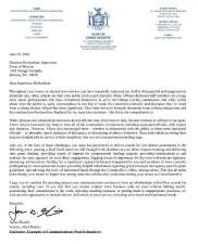 Letter from State Sen. James Skoufis to Monroe Supervisor Maureen Richardson.