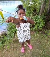 Orange County Youth Fishing Derby first winner Navaeh Jeanty.