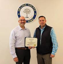 County Executive Neuhaus presents Lou Greco with November’s Citizen of the Month Award