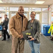 Breeana Quinones with Superintendent Dr. Tracy Norman.