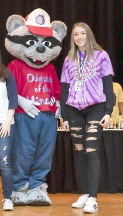 Alexi Berges, a Monroe-Woodbury High School senior, is recognized with a Graduating Senior Pin.