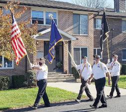 Monroe. American Legion Post 488 dedicates new Barnett Hills Condo flagpole