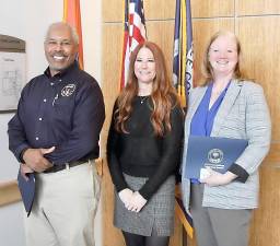 Panelists Max Green (left), Carly Posey and Tara Hughes at the Orange County Emergency Services Center in on Jan. 18. Photos provided by Orange County.