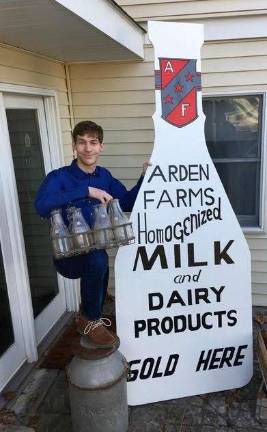Alex Prizgintas will host an exhibit of Orange County milk bottles as part of the Monroe Historical Society's 43rd anniversary on July 8.