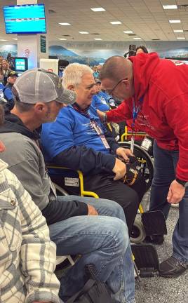 On Saturday, April 12, Philip Morello Sr. was honored at ceremonies at Stewart International Airport for the Hudson Valley Honor Flights’ 35th mission.