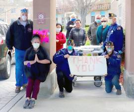 Goshen. American Legion Post 488 honors Valley View Nursing Home staff with lunch during COVID-19 outbreak