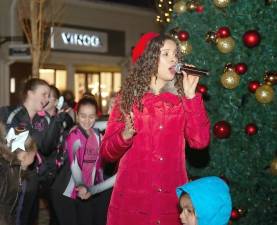 Newburgh native Lexi Lawson, who debuted on Broadway as Eliza Hamilton in Hamilton, performed last Friday during Woodbury Common Premium Outlets’ fourth annual Tree Lighting.